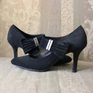 Black Shoes High Heel Sandals Size 5.5